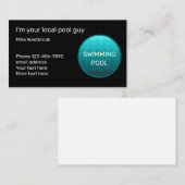 De beste unieke zwembadservice visitekaartje (Voorkant / Achterkant)