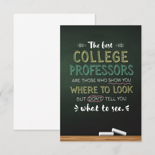 De beste universiteitsmedewerkers bedankkaart (Voorkant / Achterkant)