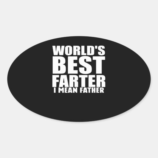 De beste vader cadeau voor papa ovale sticker (Voorkant)