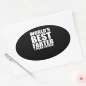 De beste vader cadeau voor papa ovale sticker (Envelop)