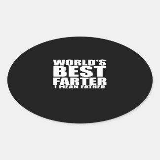 De beste vader cadeau voor papa ovale sticker