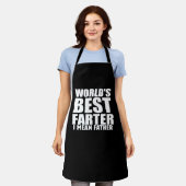 De beste vader cadeau voor papa schort (Gedragen)