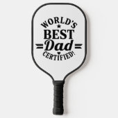 De beste vader-gecertificeerde Vaderdag-foto ter w Pickleball Paddle (Achterkant)