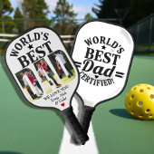 De beste vader-gecertificeerde Vaderdag-foto ter w Pickleball Paddle
