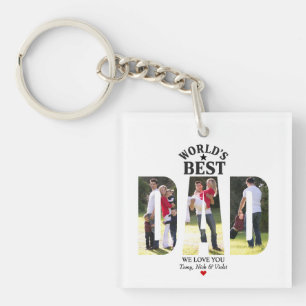 De beste vader-gecertificeerde Vaderdag-foto ter w Sleutelhanger
