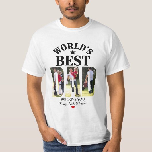 De beste vader-gecertificeerde Vaderdag-foto ter w T-shirt (Voorkant)