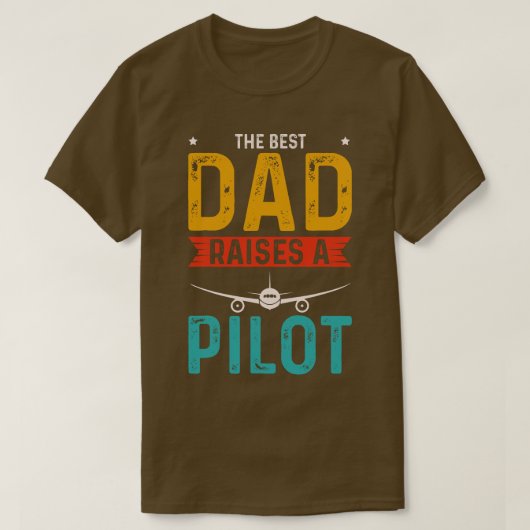 De beste vader heft een pilotkleding retro op t-shirt (Design voorkant)