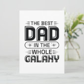 De beste vader in de hele melkweg bedankkaart (Staand voorkant)
