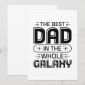 De beste vader in de hele melkweg bedankkaart (Voorkant / Achterkant)