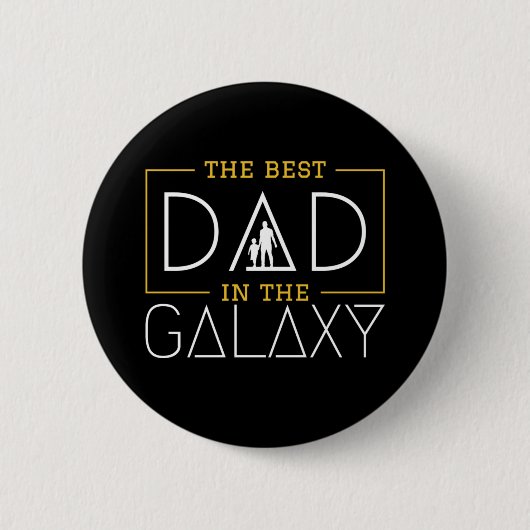 De beste vader in de melkweg ronde button 5,7 cm (Voorkant)