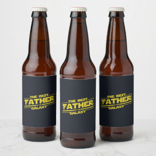 De beste vader in de melkweg Vaderdag cadeau Bier Etiket