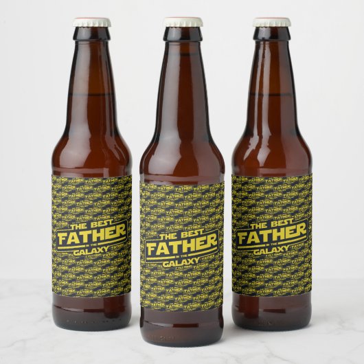 De beste vader in de melkweg Vaderdag cadeau Bier Etiket (Flessen)