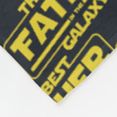 De beste vader in de melkweg Vaderdag cadeau Fleece Deken (Hoek)