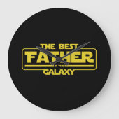 De beste vader in de melkweg Vaderdag cadeau Grote Klok (Voorkant)