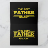 De beste vader in de melkweg Vaderdag cadeau Kaart (Binnen)