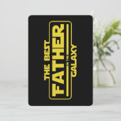 De Beste Vader in de Melkweg Vaderdag Cadeau Kaart (Staand voorkant)