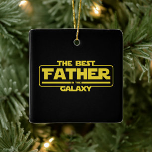 De beste vader in de melkweg Vaderdag cadeau Keramisch Ornament