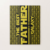 De beste vader in de melkweg Vaderdag cadeau Legpuzzel (Verticaal)