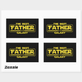De beste vader in de melkweg Vaderdag cadeau Rechthoekige Sticker (Vel)