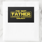 De beste vader in de melkweg Vaderdag cadeau Rechthoekige Sticker (Tas)
