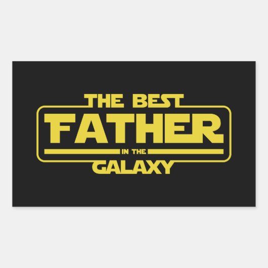 De beste vader in de melkweg Vaderdag cadeau Rechthoekige Sticker (Voorkant)