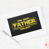 De beste vader in de melkweg Vaderdag cadeau Rechthoekige Sticker (Envelop)