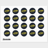 De beste vader in de melkweg Vaderdag cadeau Ronde Sticker (Vel)