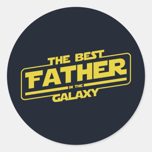 De beste vader in de melkweg Vaderdag cadeau Ronde Sticker (Voorkant)
