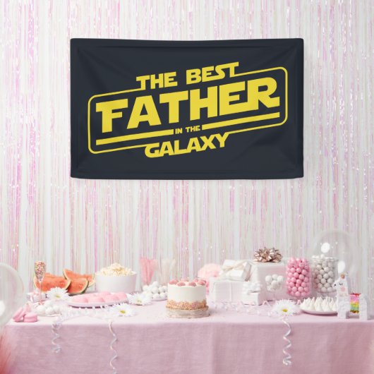 De beste vader in de melkweg Vaderdag cadeau Spandoek (Feest)