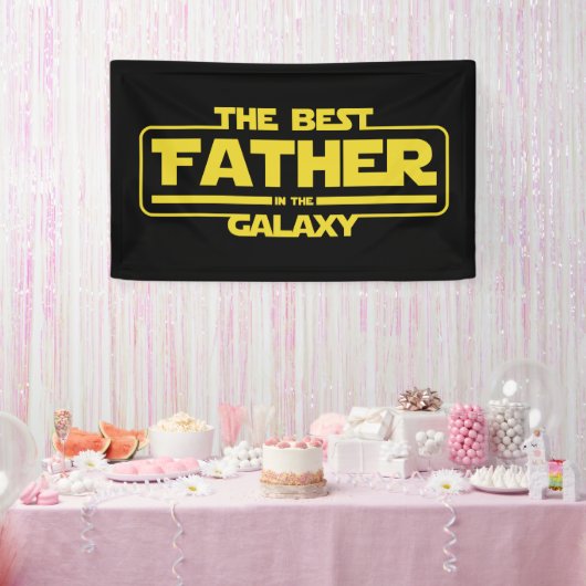 De beste vader in de melkweg Vaderdag cadeau Spandoek (Feest)