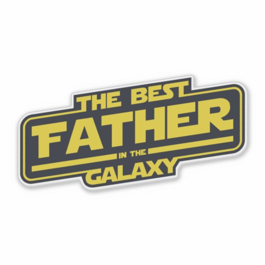 De beste vader in de melkweg Vaderdag cadeau Sticker (Voorkant)