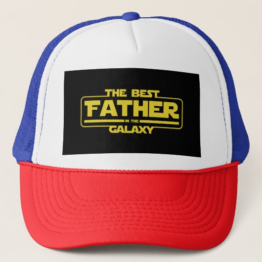 De beste vader in de melkweg Vaderdag cadeau Trucker Pet (Voorkant)