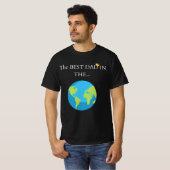 🌍 De beste vader in de... Wereld! 👑 | premiumvet T-shirt (Voorkant volledig)
