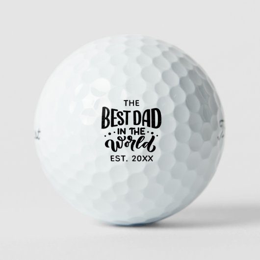 De beste vader in de wereld vaders dag Custom Golfballen (Voorkant)