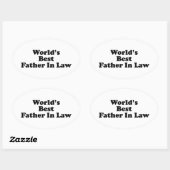 De beste vader in de wet ter wereld ovale sticker (Vel)
