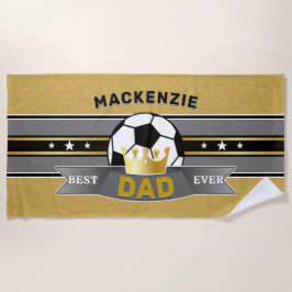 De beste vader ooit Faux Gold FOOTBALL Sport Strandlaken