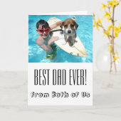 De beste vader ooit. Foto gevouwen Happy Vaderdag  Kaart (Gele Bloem)