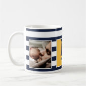 De beste vader ooit. Met Foto en Monogram Modern! Koffiemok (Links)