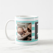 De beste vader ooit. Met Foto en Monogram Modern! Koffiemok (Links)