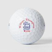 De beste vader ooit noemde Hart Golfballen (Voorkant)