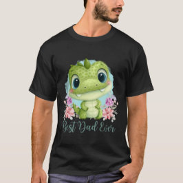 De beste vader ooit schattig groene dinosaurus T-s T-shirt