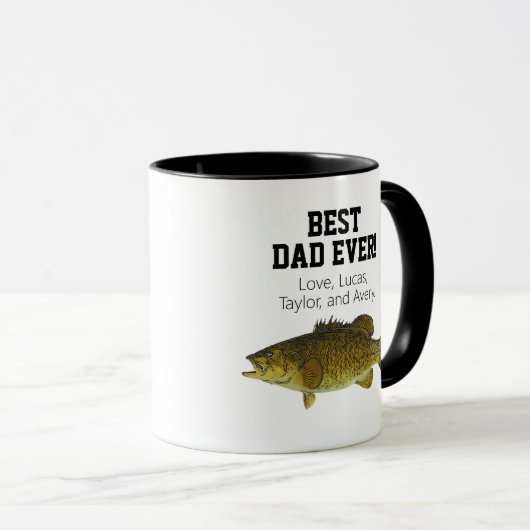 De beste vader ooit Smallmouth Bass Vist Vaderdag Mok (Voorkant rechts)