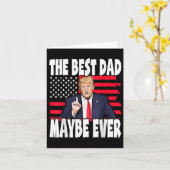 De beste vader ooit steunt Trump op Vaderdag Kaart (Gele Bloem)