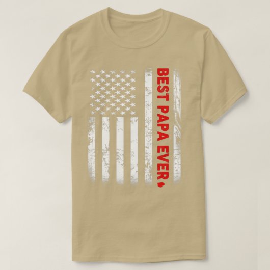 De beste vader ooit, vader cadeau, Amerikaanse vla T-shirt (Design voorkant)