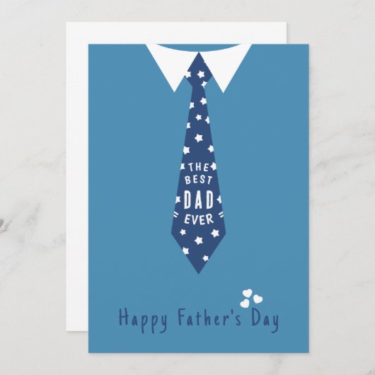 De beste vader ooit: Vaderdag Groetjes Kaart (Voorkant / Achterkant)