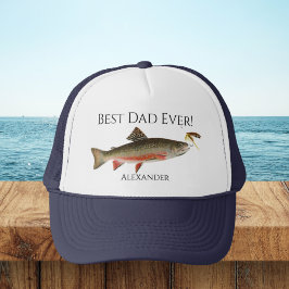 De beste vader ooit. Vissenvisserij Vrachtwagen Trucker Pet
