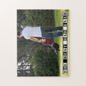 De beste vader ooit zwarte, witte Vaderdag foto Legpuzzel (Verticaal)