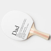 De beste vader-papa-definitie van de wereld tafeltennisbatje (Zijkant)