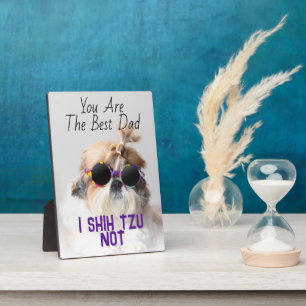 De beste vader Shih Tzu Niet schattig grappige hon Fotoplaat