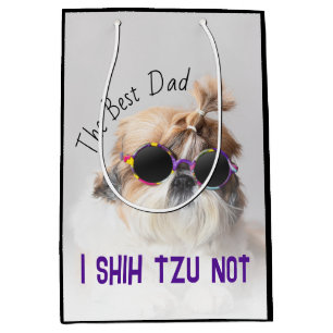 De beste vader Shih Tzu Niet schattig grappige hon Medium Cadeauzakje